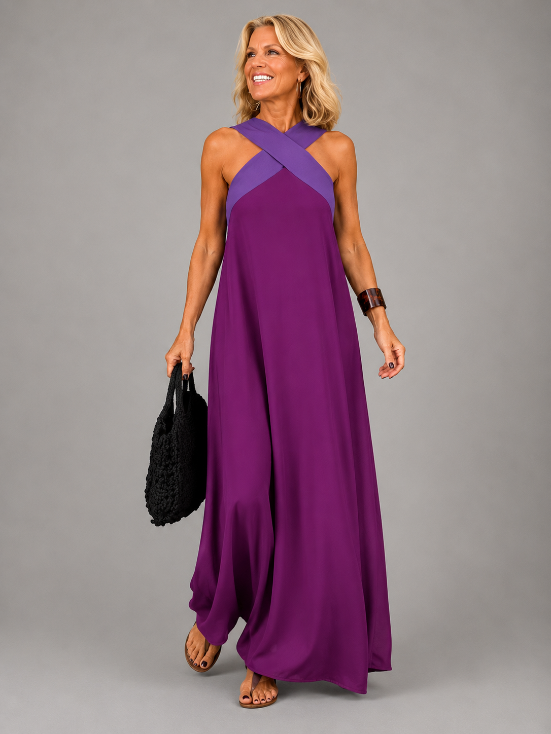 Velora™ | Abito Maxi Incrociato Elegante