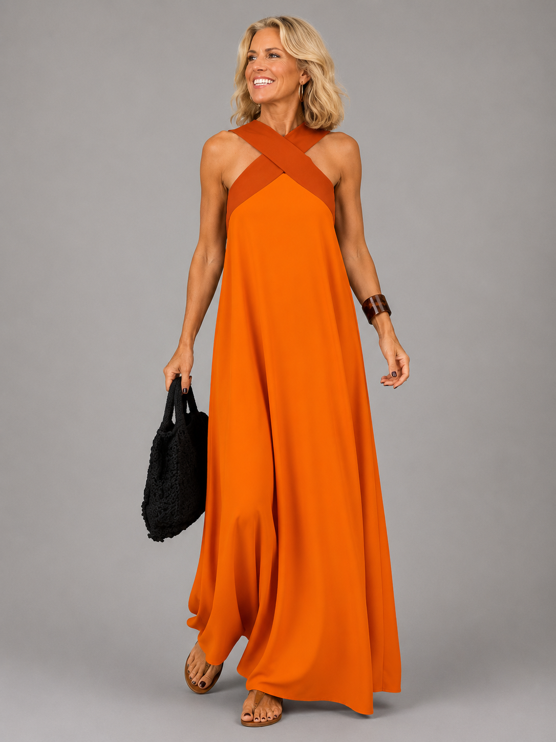 Velora™ | Abito Maxi Incrociato Elegante