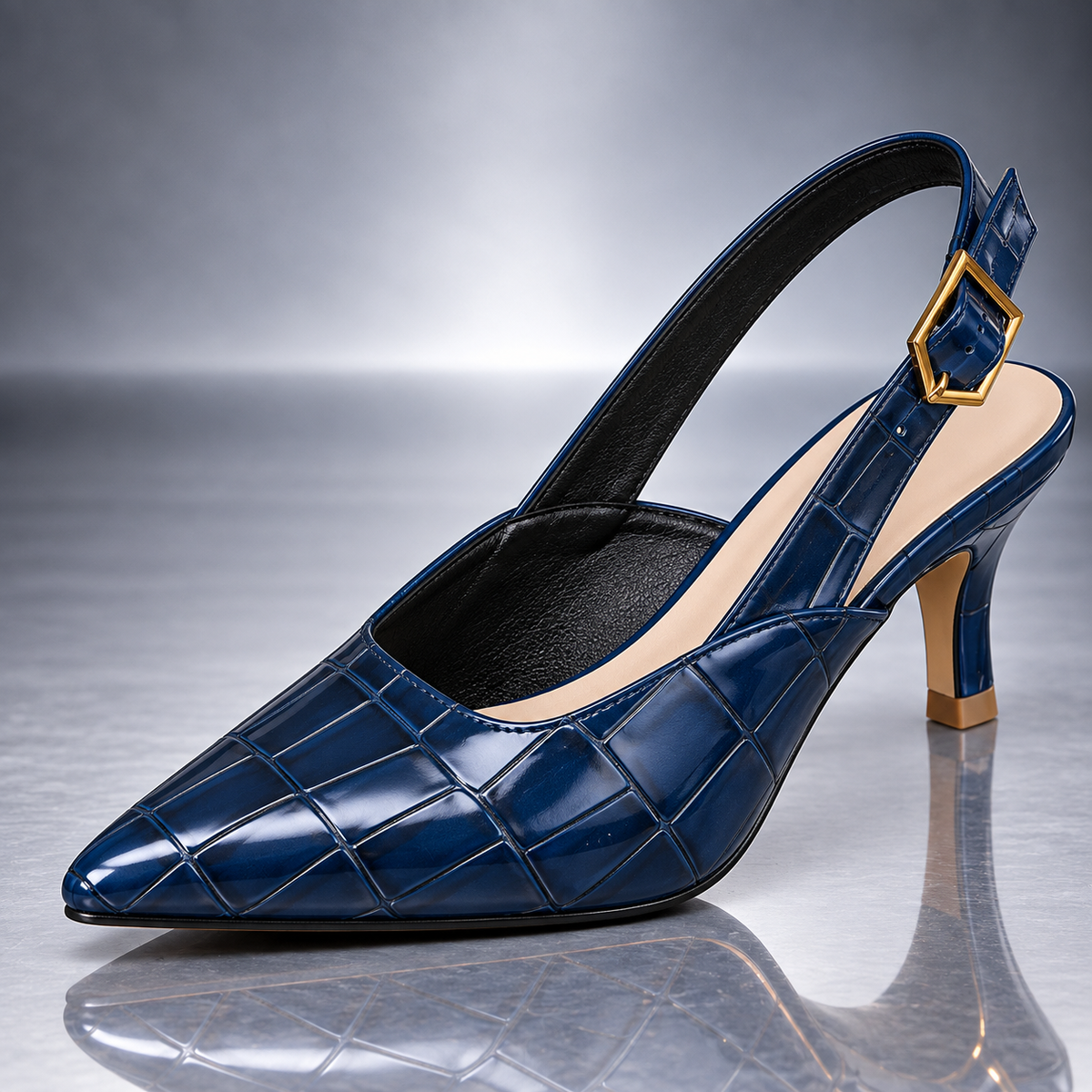 Liliane | Décolleté Slingback Effetto Cocco