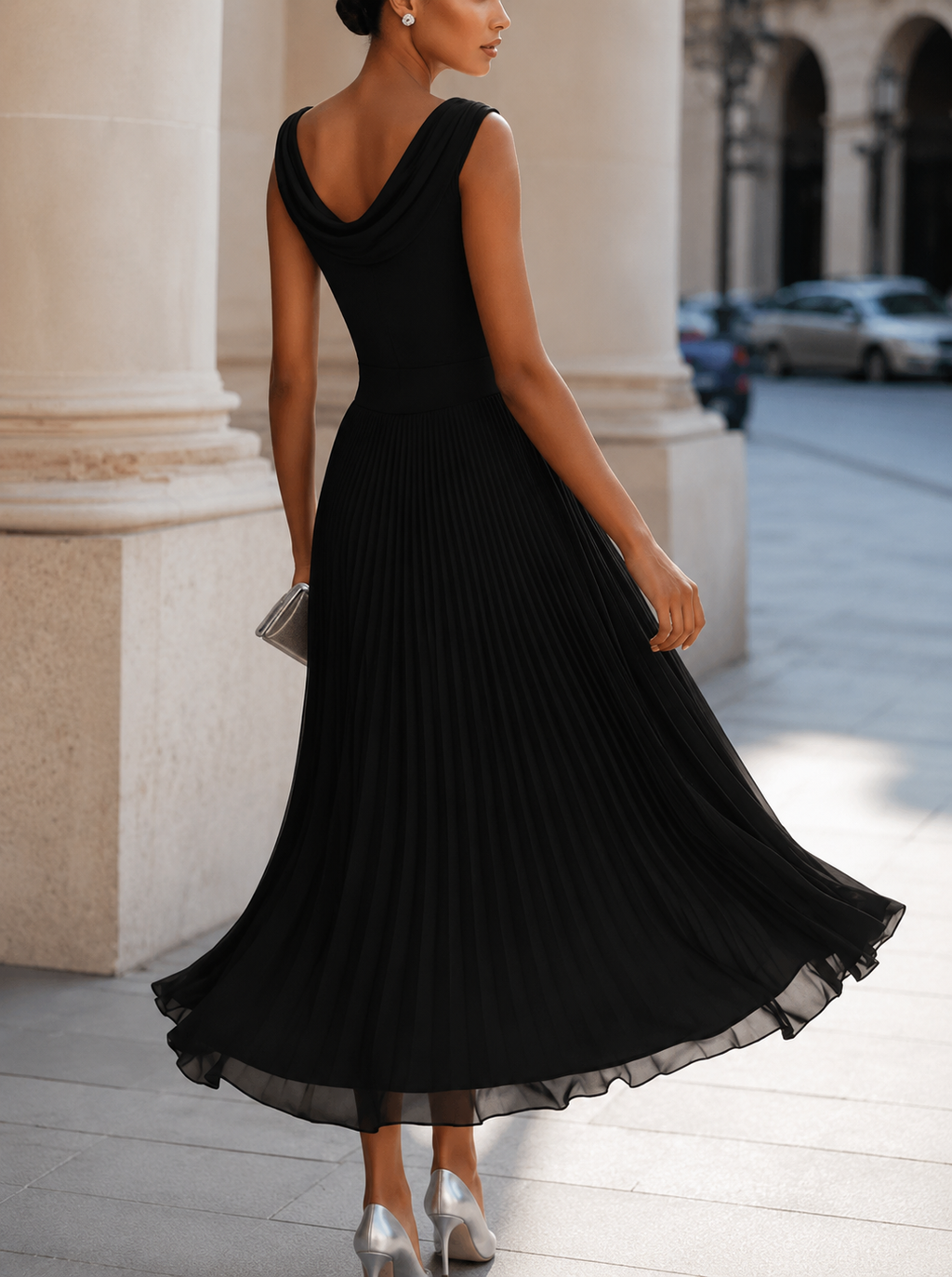 Vestito Midi Plissettato