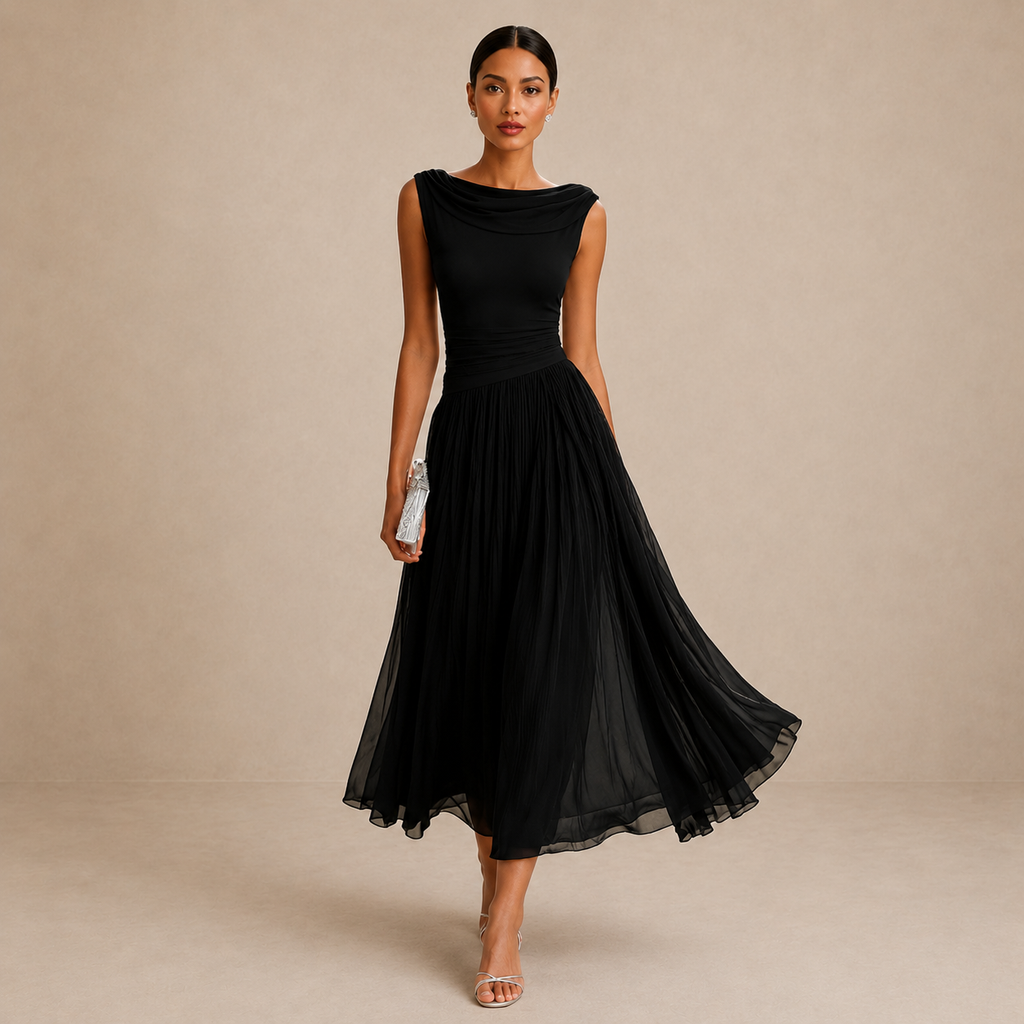Vestito Midi Plissettato