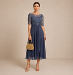 Vestito Midi Arricciato