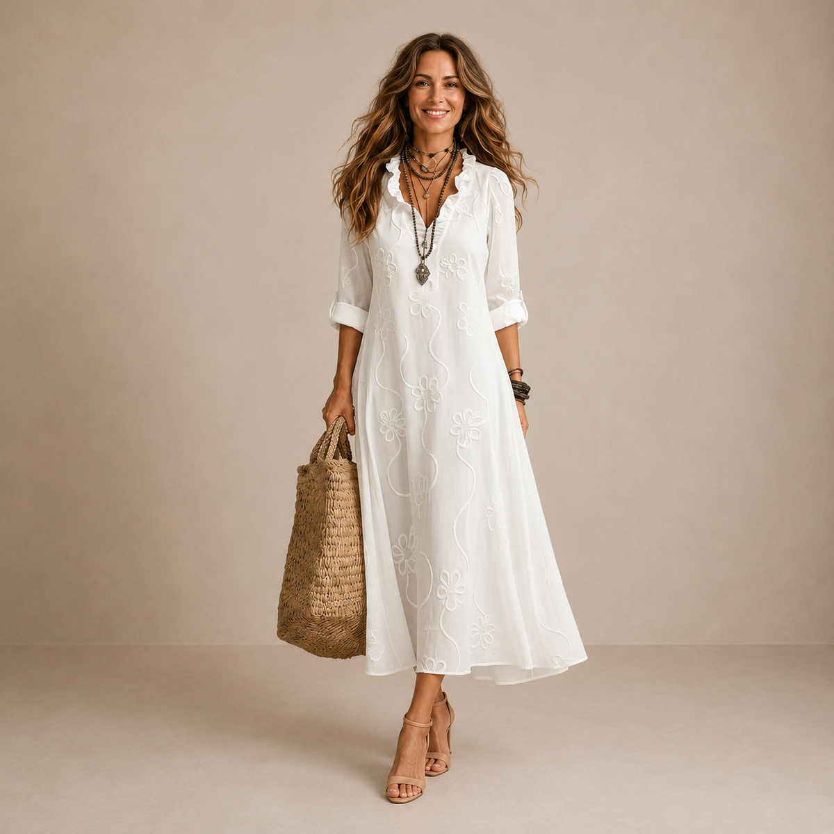 Vestito Camicia Midi Rilassato