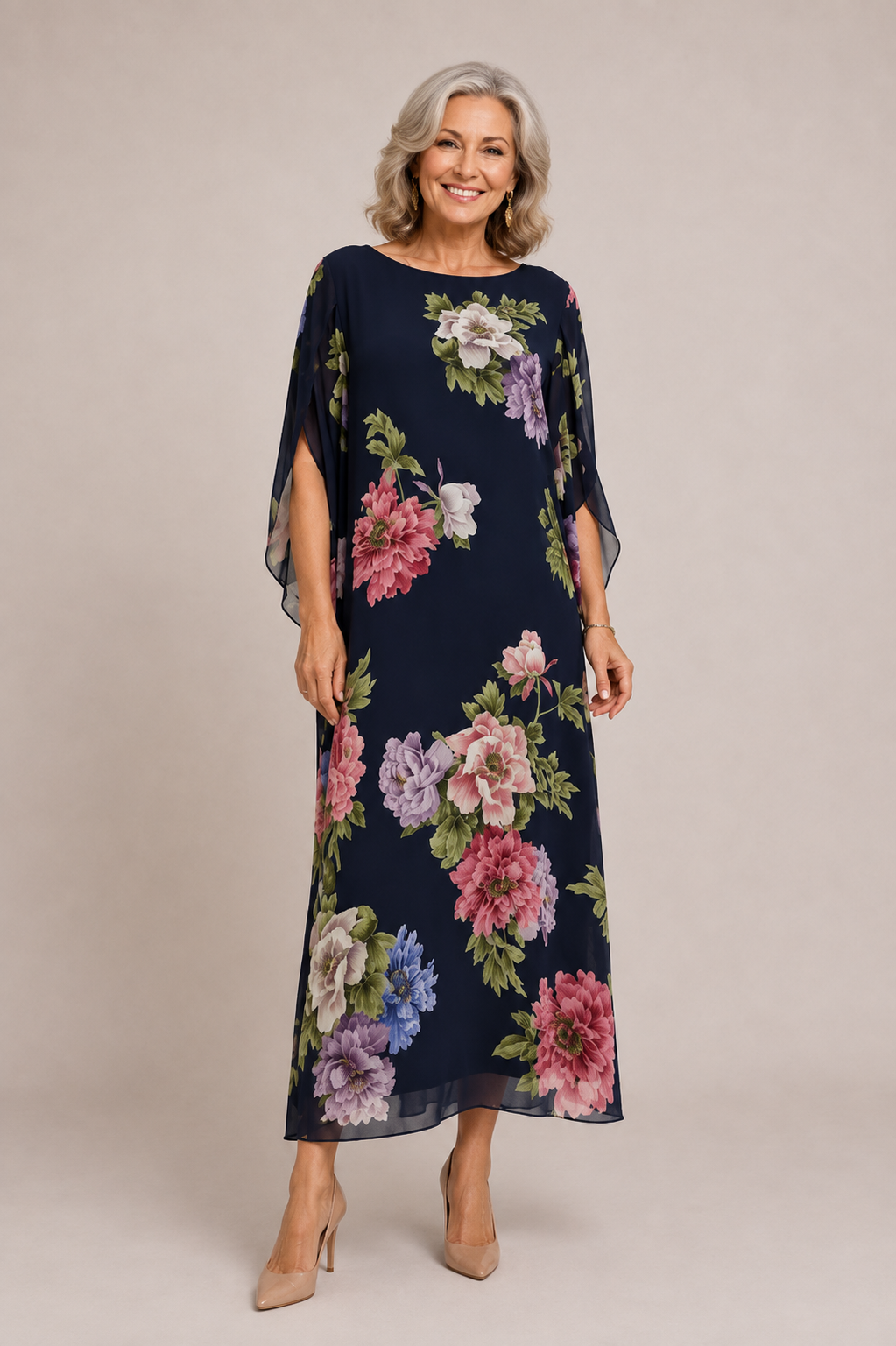 Elowen™ | Abito Maxi Midnight Bloom