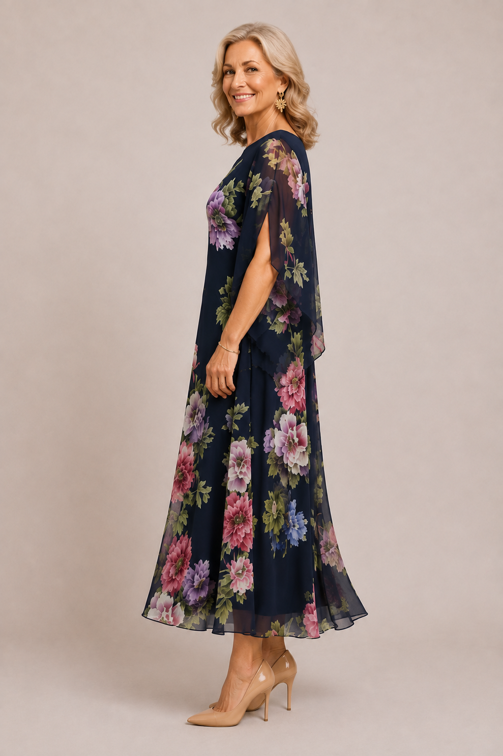 Elowen™ | Abito Maxi Midnight Bloom