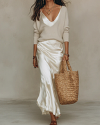 Vestito Midi in Raso