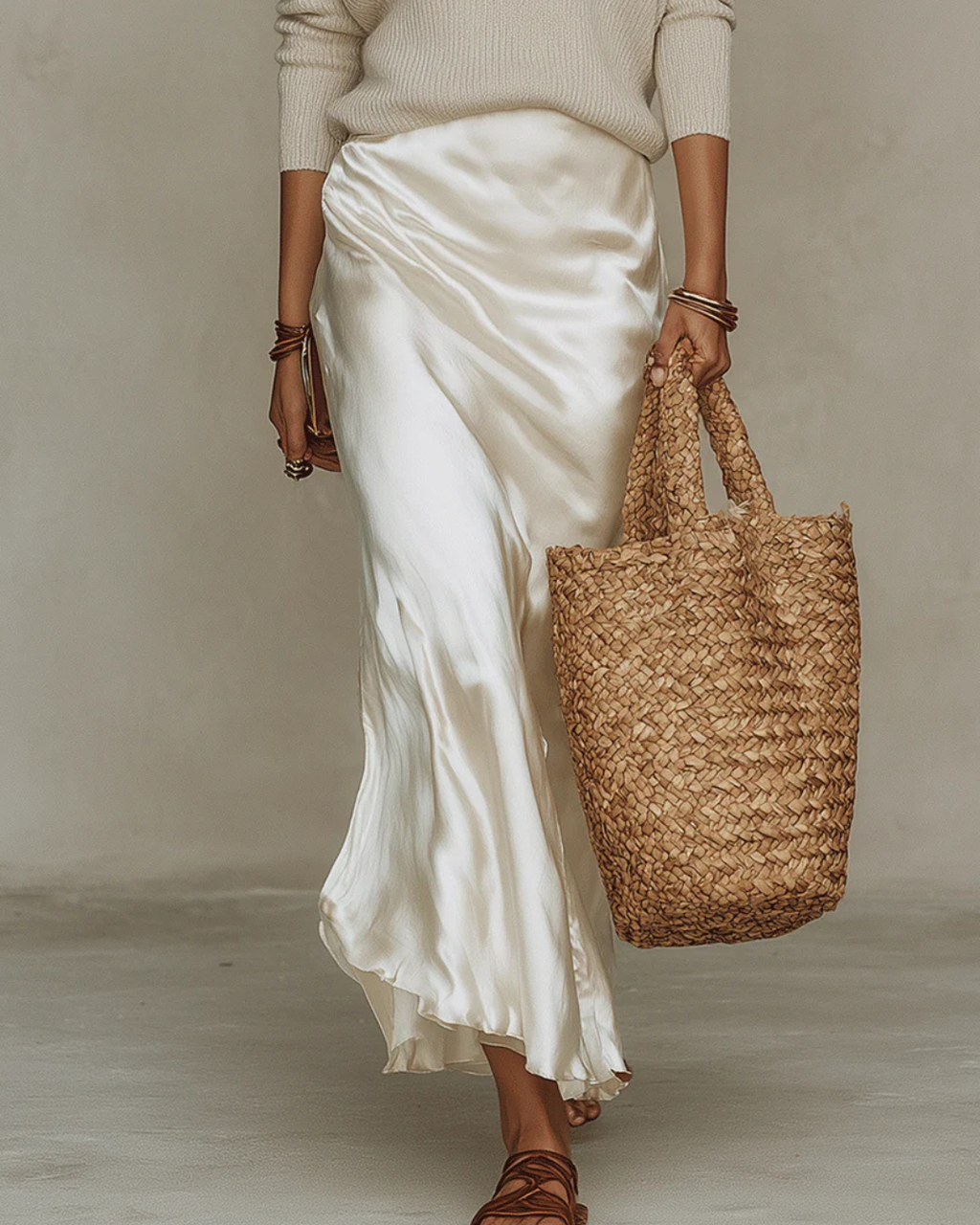 Vestito Midi in Raso