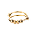 Anello Fidget con Perline Girevoli
