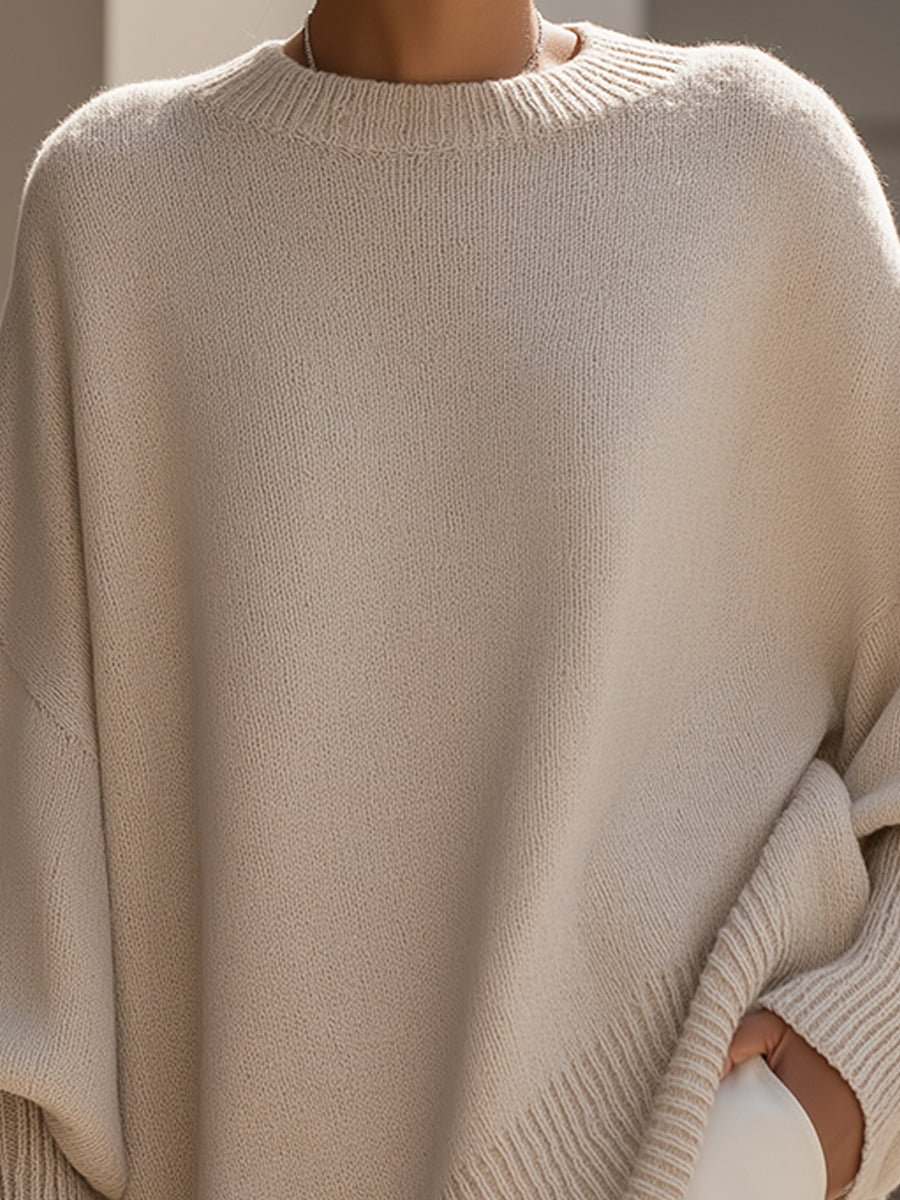 Isolde | Maglione oversize in maglia drappeggiata