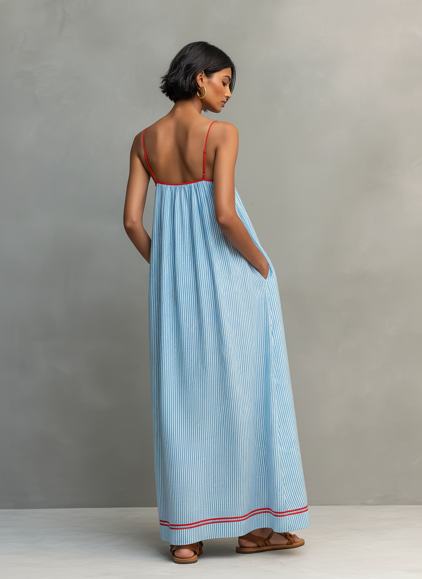 Vestito Maxi a Righe