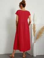 Vestito Midi Bianco Traspirante
