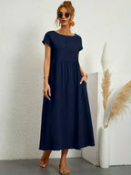 Vestito Midi Bianco Traspirante