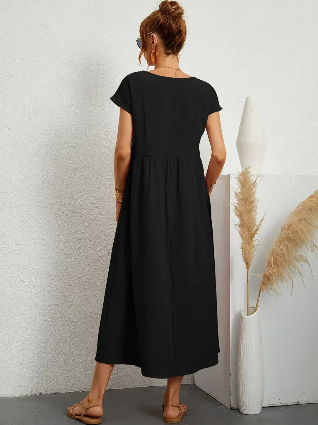 Vestito Midi Bianco Traspirante