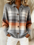 Marlene | Cardigan Scozzese Ombré Caldo