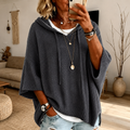 Camille – Maglione poncho antracite