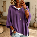 Elodie – Maglione poncho viola