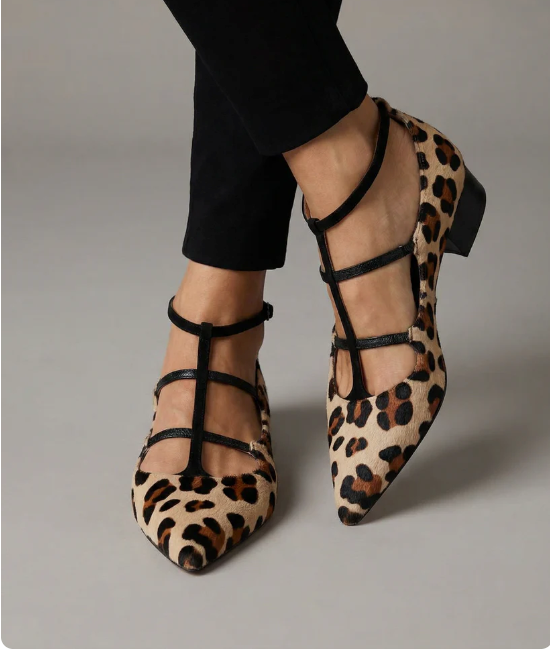 Bridget – Décolleté con Cinturino Leopardato