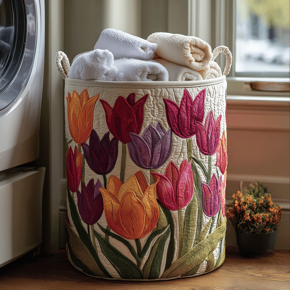 LILY | CESTA PORTABIANCHERIA GIOIA DI TULIPANI