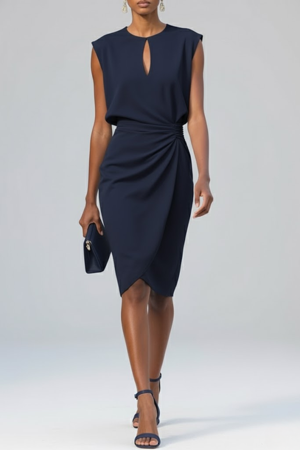 Vestito Midi Drappeggiato