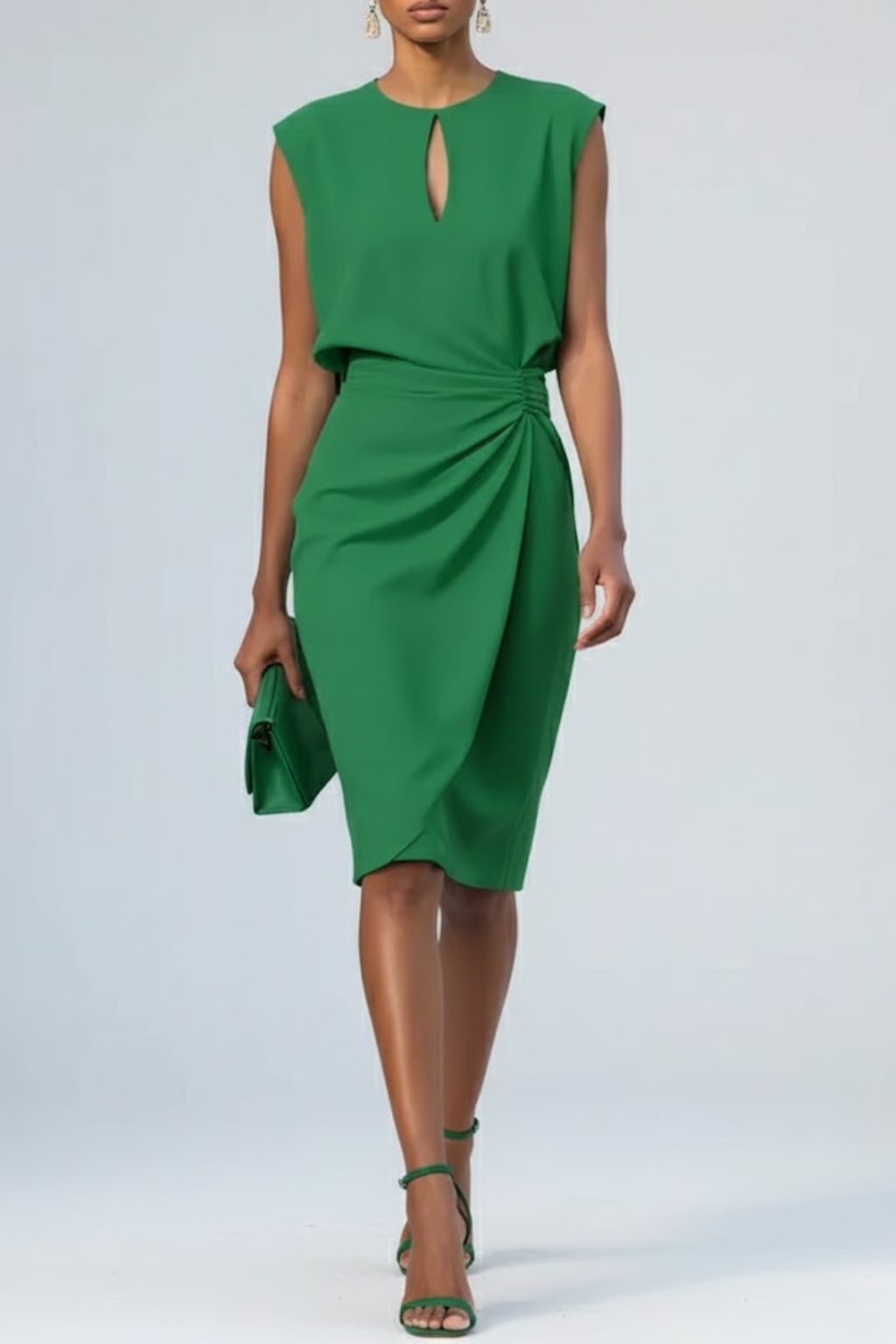 Vestito Midi Drappeggiato
