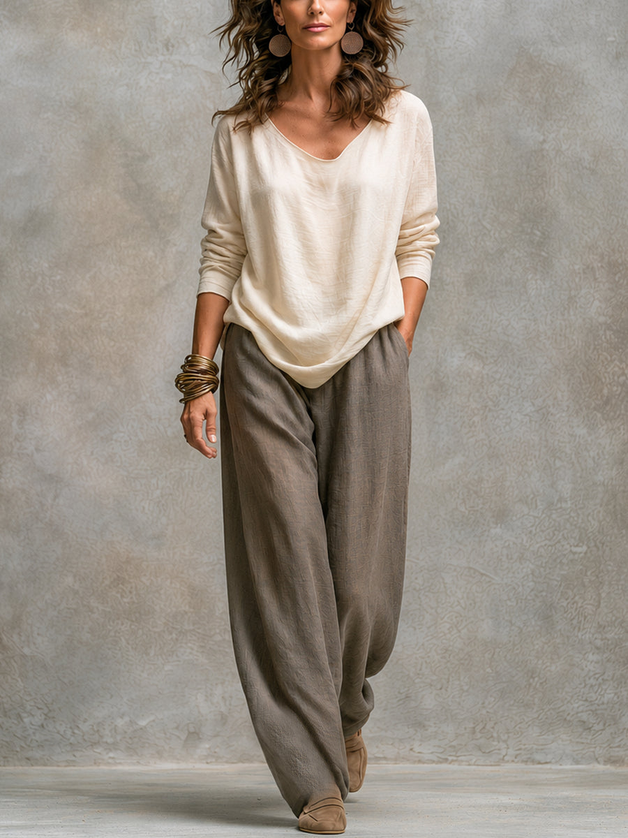 Simone | Completo a Strati con Pantaloni Palazzo
