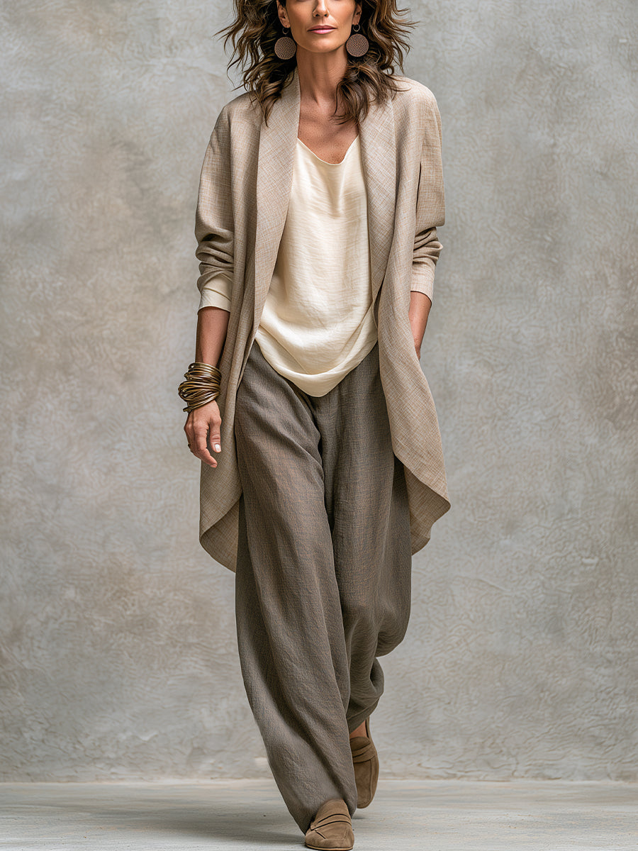 Simone | Completo a Strati con Pantaloni Palazzo