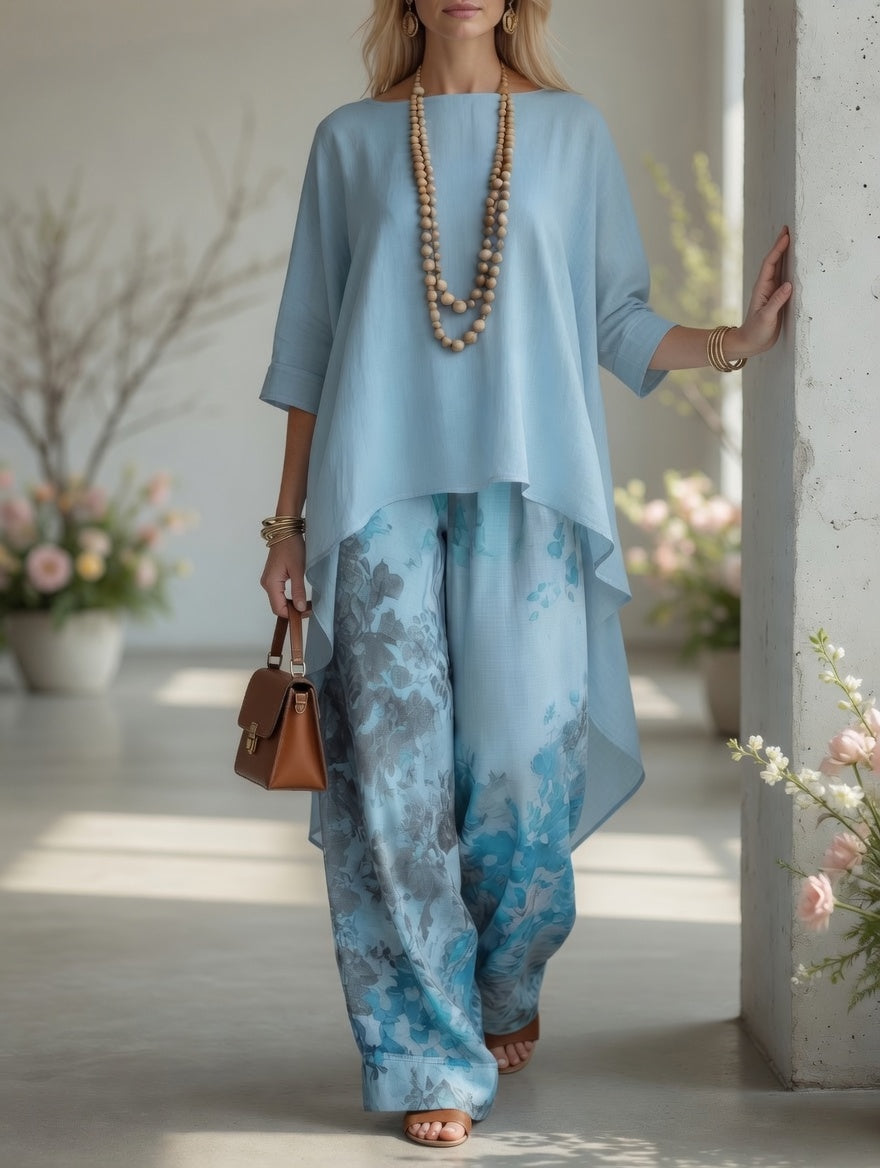 Luna | Completo Vintage con Stampa Botanica