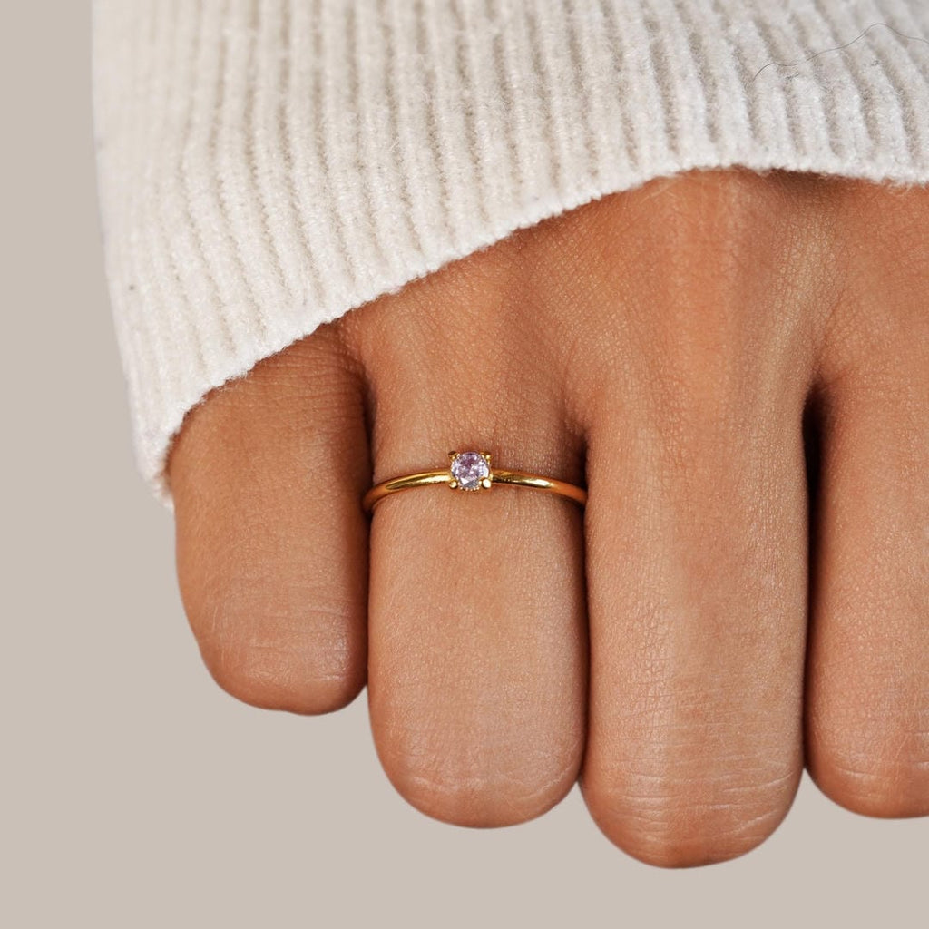 Anello con Pietra del Mese di Nascita