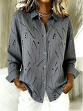 Pernella™ | Camicetta Casual con Motivo a Linee Puntinate