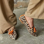 Nerina – Mocassini Leopardati con Nappine