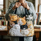Borsa trapuntata artigianale - Gattini addormentati