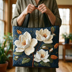 Borsa trapuntata artigianale - Magnolia delicata