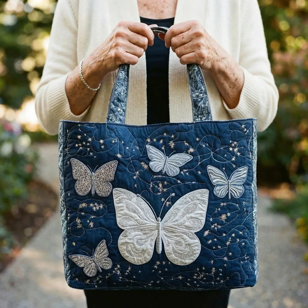 Borsa artigianale - Farfalla argentata