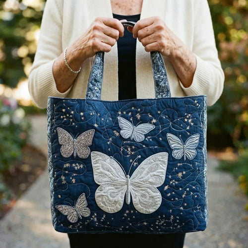 Borsa artigianale - Farfalla argentata