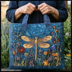 Borsa shopper trapuntata - Libellula dorata