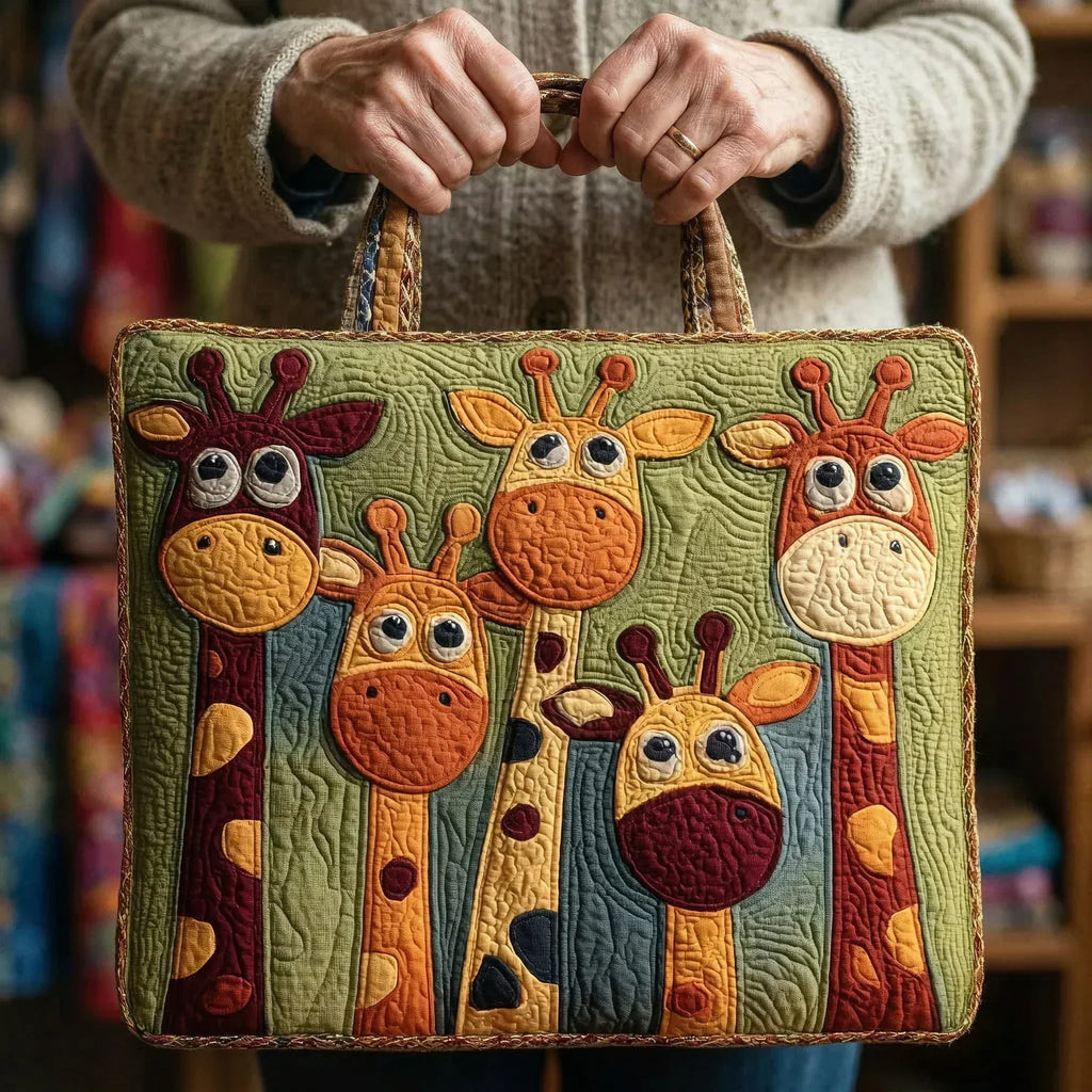 Borsa shopper trapuntata - Giraffa