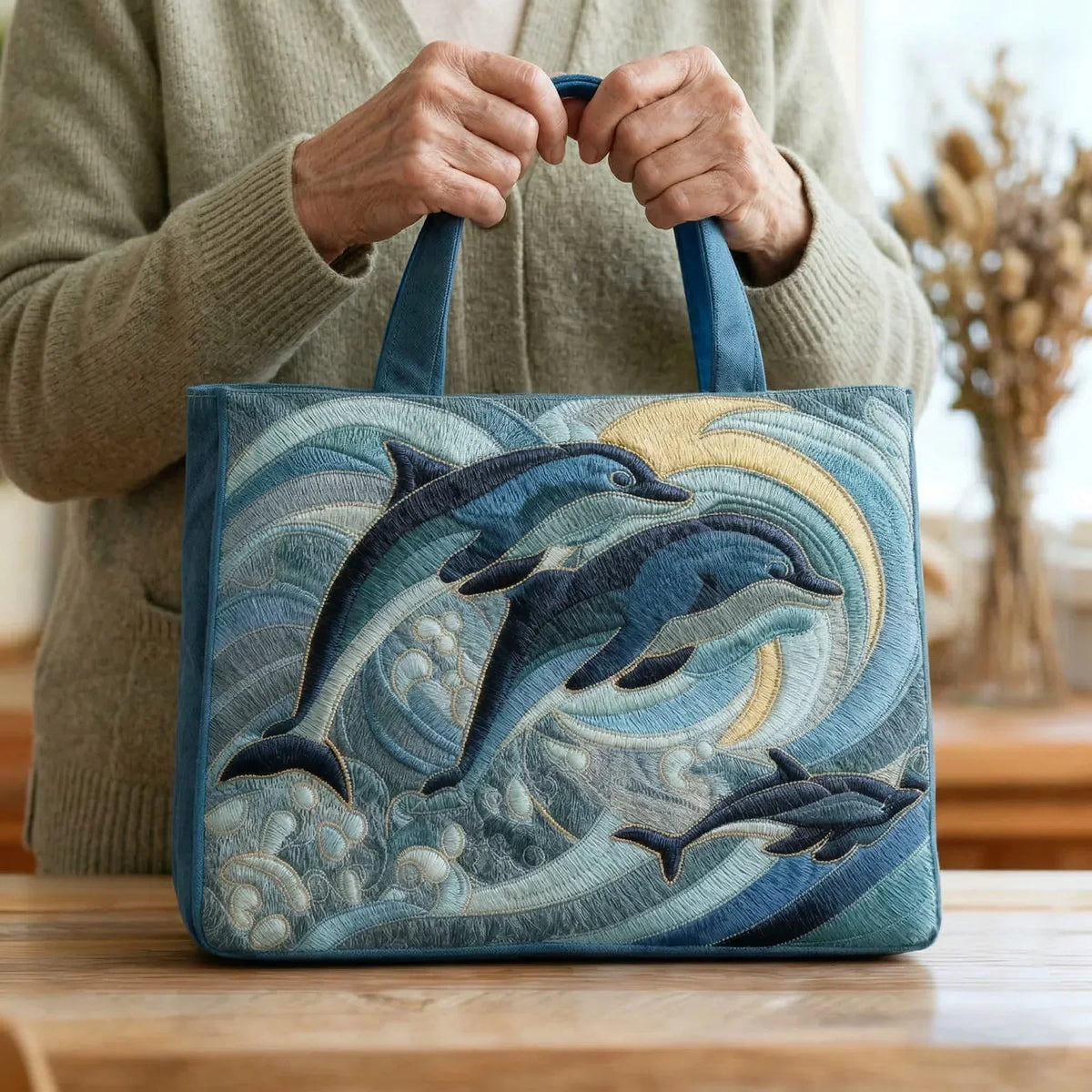 Borsa artigianale - Delfino oceano