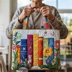 Borsa artigianale - Biblioteca floreale