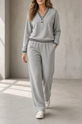 Monica | Completo Coordinato con Scollo a V e Strisce
