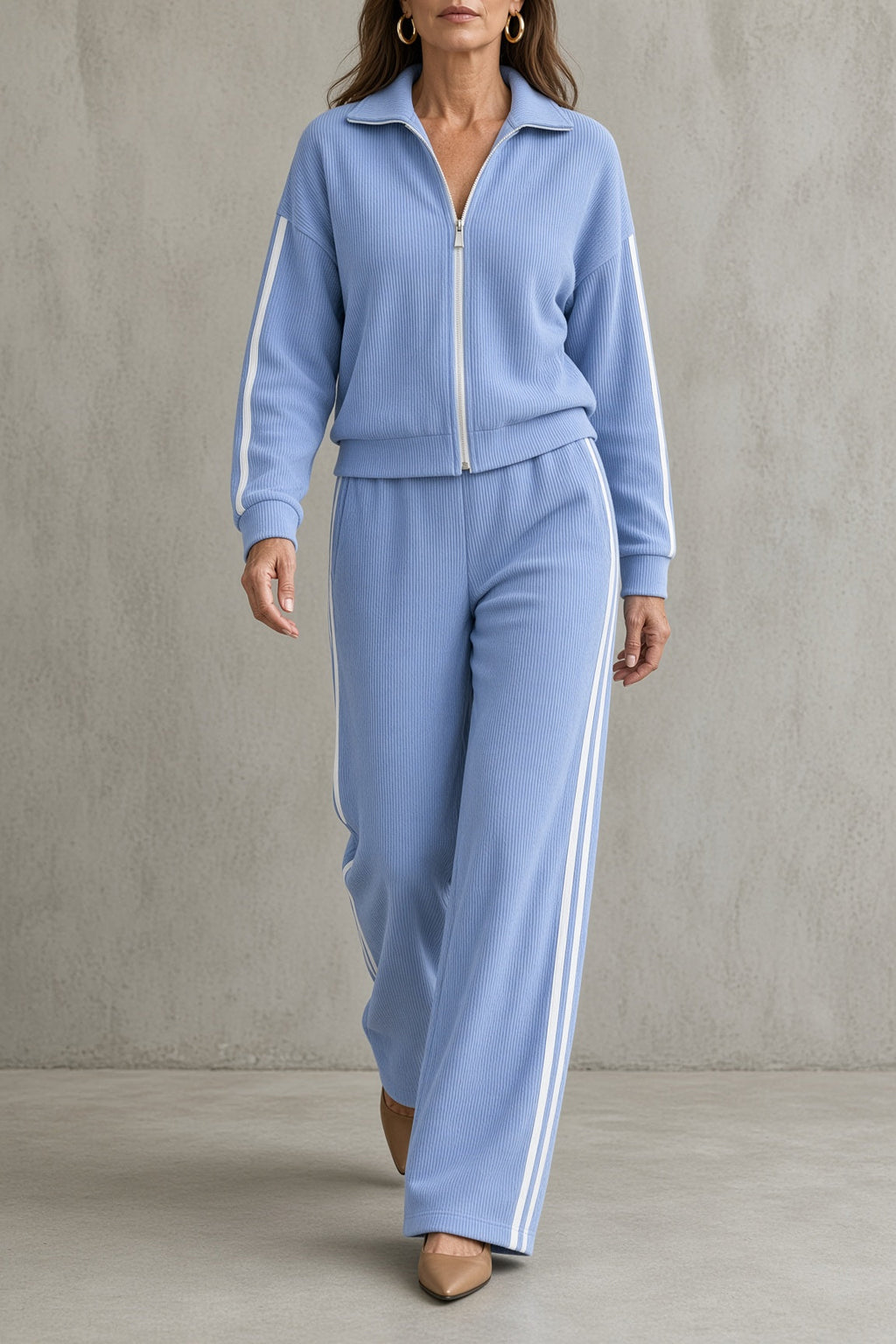 Tara | Completo Coordinato con Zip e Strisce