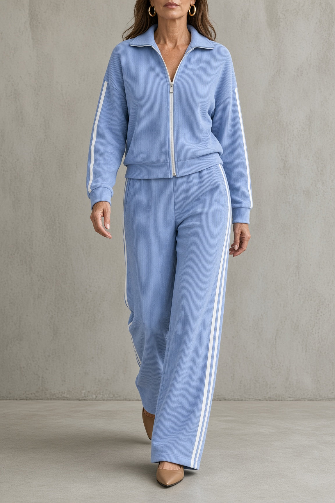 Tara | Completo Coordinato con Zip e Strisce