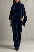 Monica | Completo in Velluto con Poncho