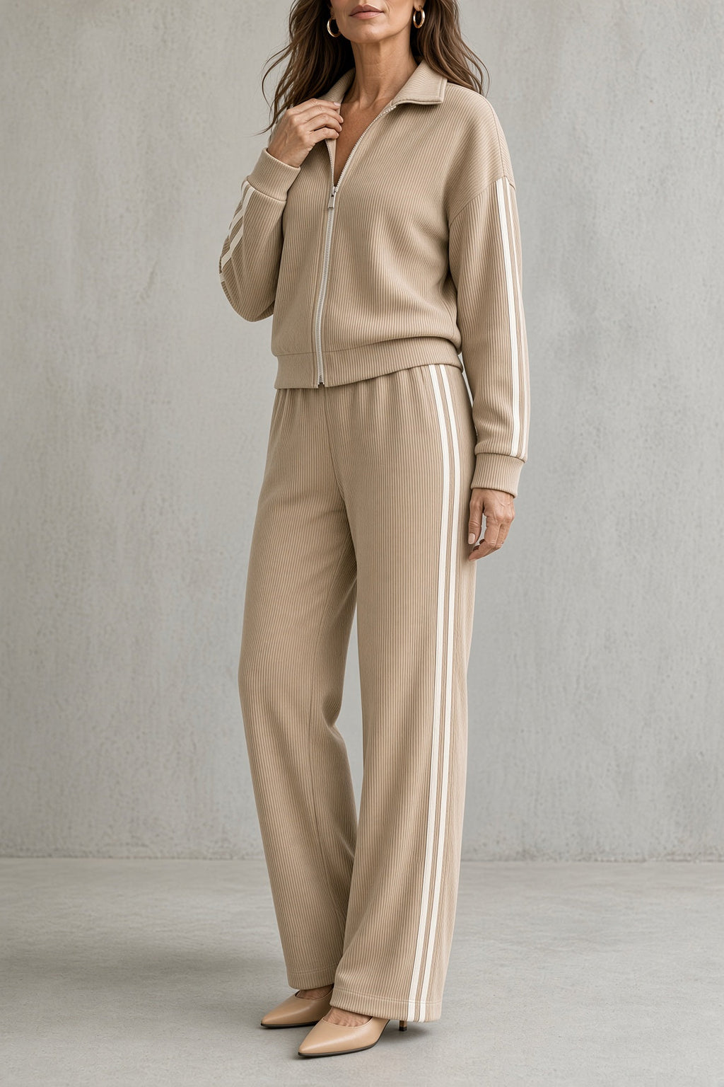 Tara | Completo Coordinato con Zip e Strisce