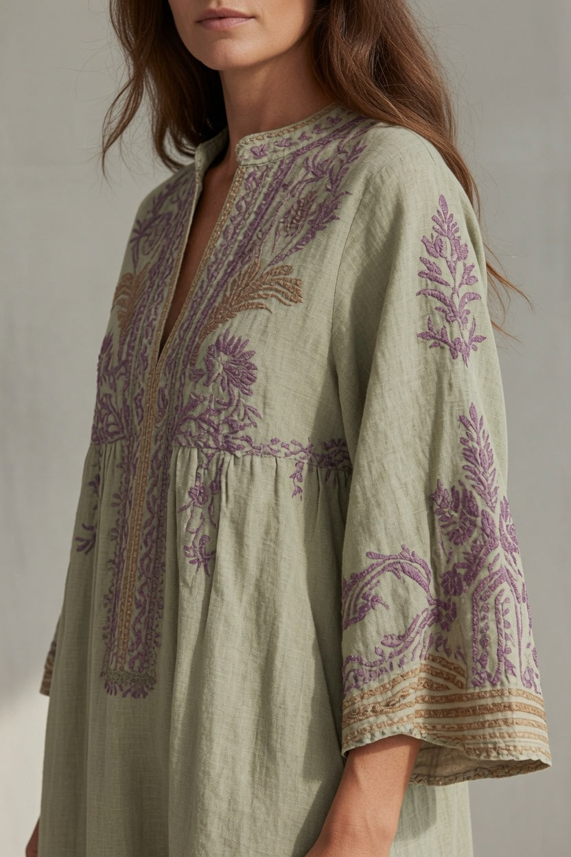 Elena | Abito Vintage con Ricami
