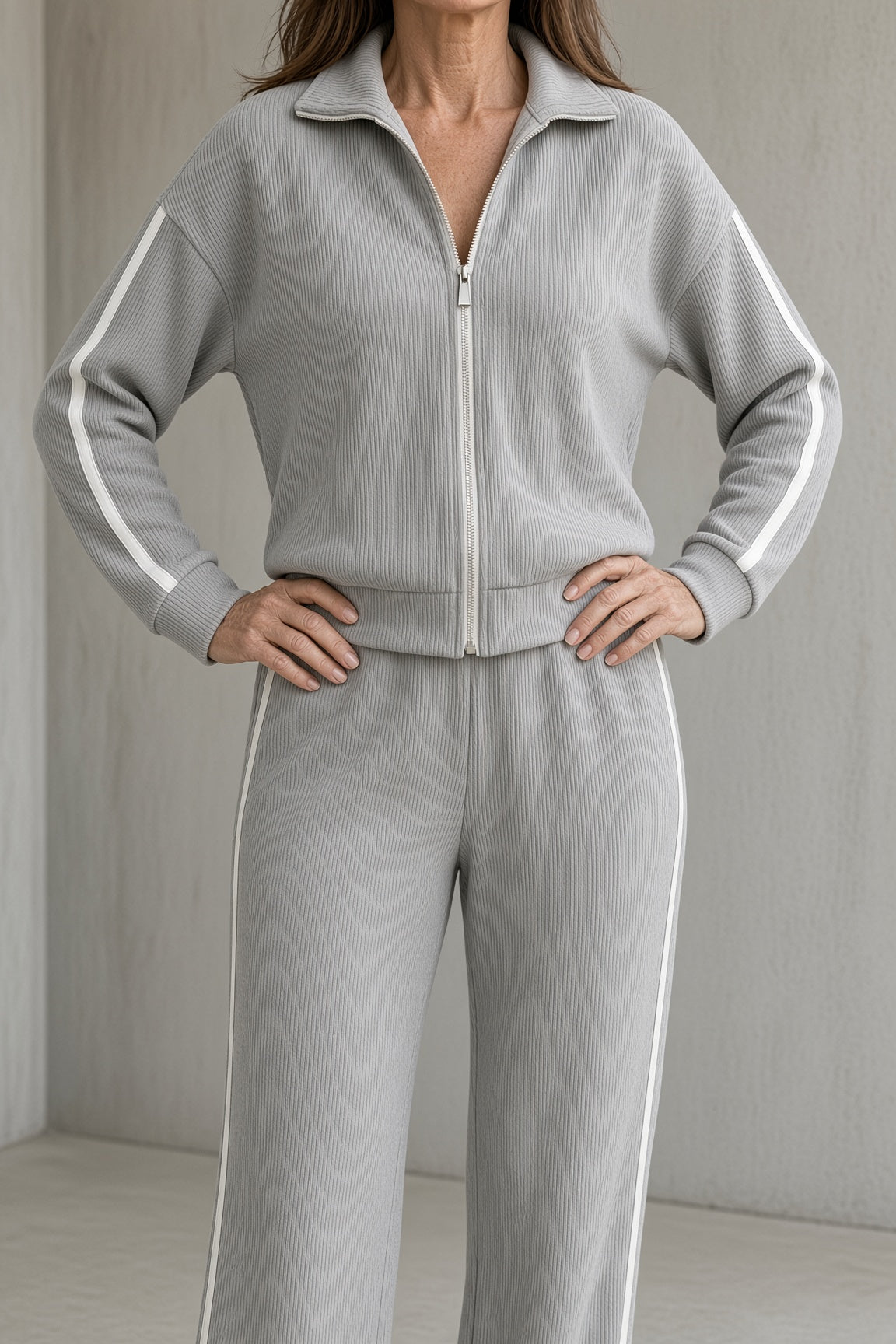 Tara | Completo Coordinato con Zip e Strisce