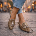 Dalia – Mocassini con Nappine e Stampa Animalier