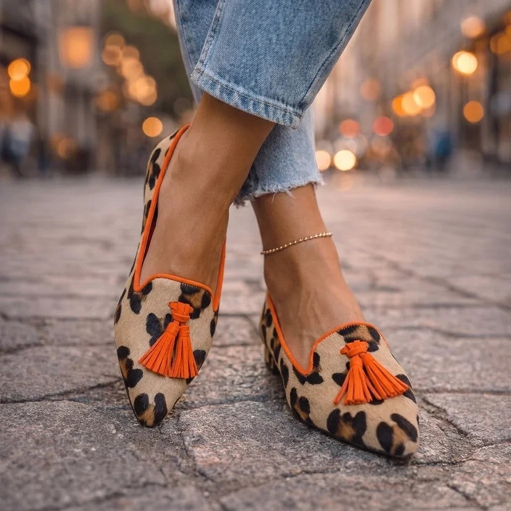 Livia – Ballerine a Punta con Stampa Leopardo