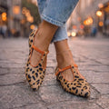 Celeste – Ballerine a Punta con Doppia Fibbia
