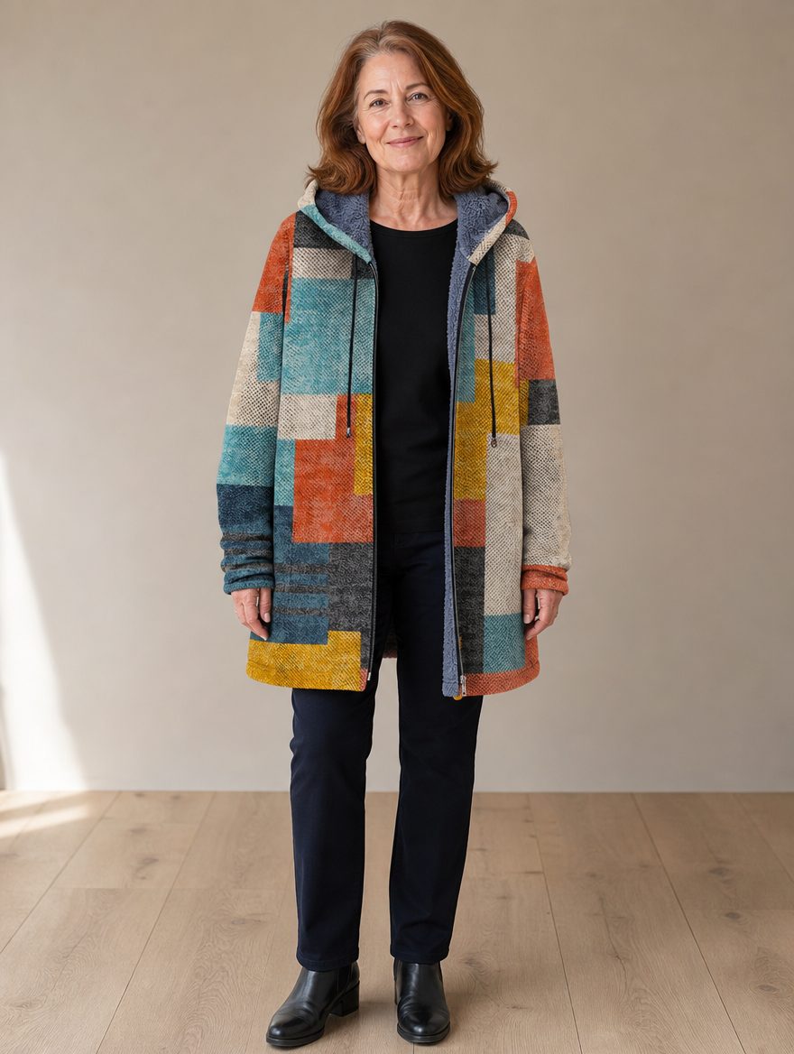 Imogen | Gilet con Cappuccio Artistico