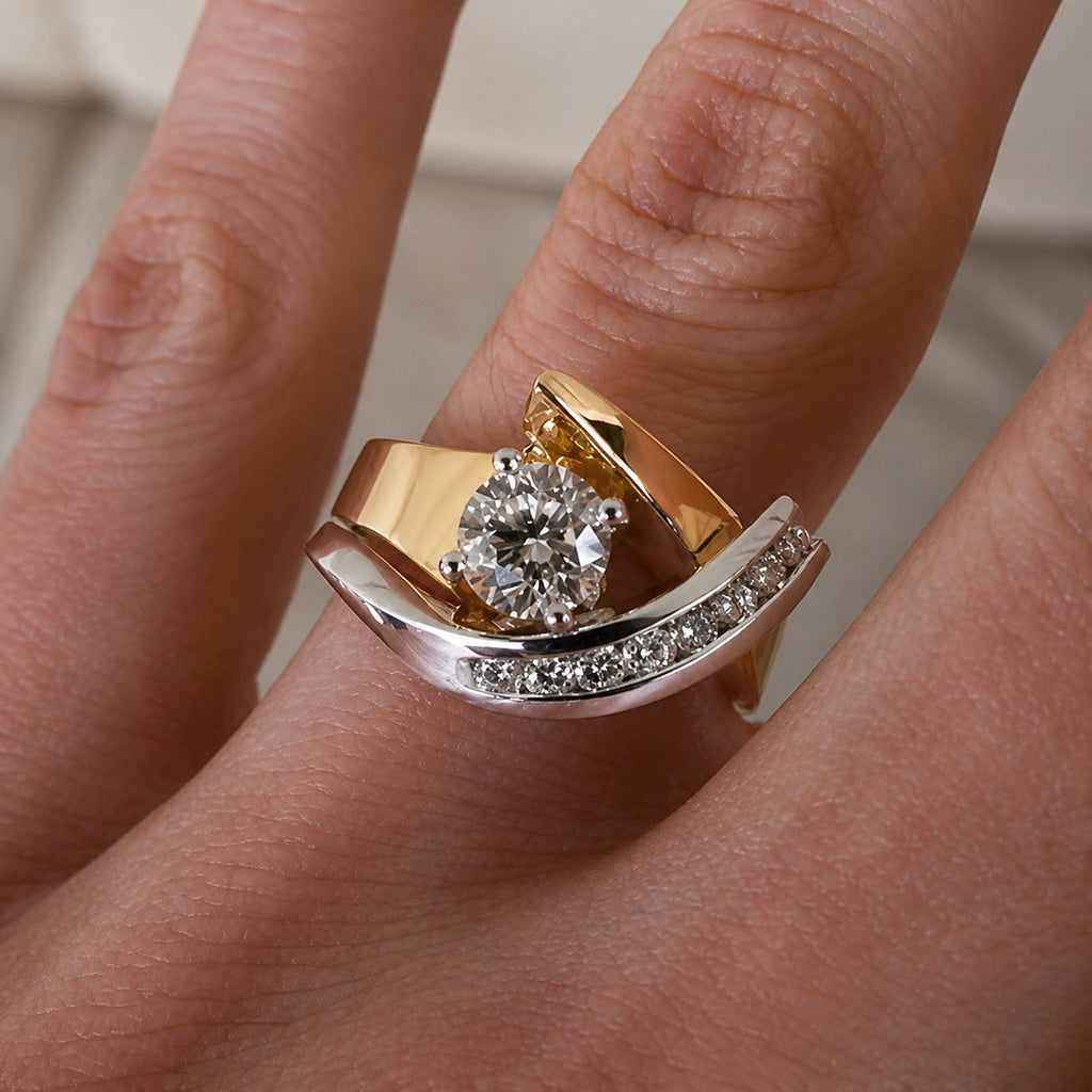 Anello Bicolore Oro e Argento